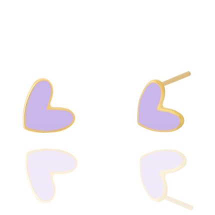 گوشواره طلا قلب یاسی